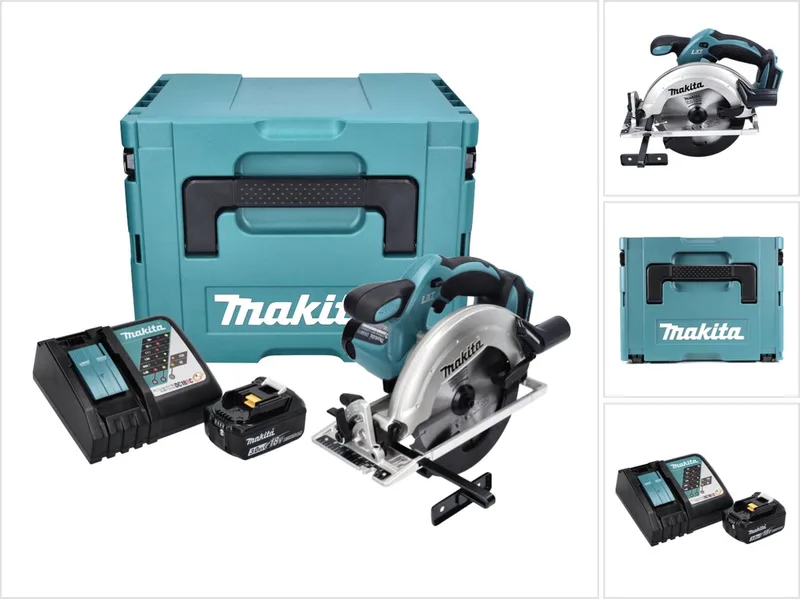 DSS 611 RF1J Accucirkelzaag 18 V 165 mm + 1x accu 3.0 Ah + lader + Makpac fra Makita – produktbillede