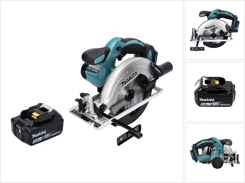 DSS 611 T1 accu-cirkelzaag 18 V 165 mm + 1x accu 5,0 Ah - zonder oplader de Makita – image du produit
