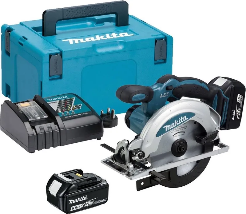 DSS610RTJ 18V Li-Ion Accu cirkelzaag set (2x 5.0Ah accu) in Mbox - 165mm van Makita – productafbeelding