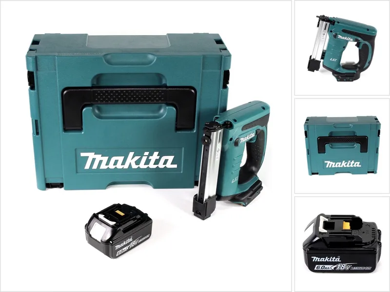 DST 221 G1J 18 V Li-ion accu tacker in Makpac + 1x BL1860 B 6.0 Ah Li-ion accu - zonder lader van Makita – productafbeelding