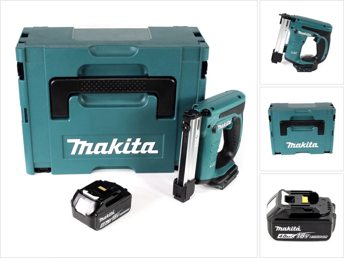 DST 221 M1J 18 V Li-ion accu tacker in Makpac + 1x BL 1840 B 4,0 Ah Li-ion accu - zonder lader de Makita – image du produit