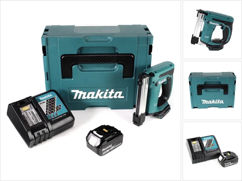 DST 221 RT1J 18 V Li-ion accu tacker in Makpac + 1x BL 1850 B 5.0 Ah Li-ion accu + DC 18 RC lader von Makita – Produktbild