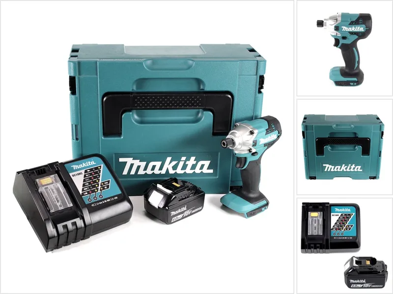 DTD 156 RG1J accu slagmoersleutel 18V 155Nm + 1x oplaadbare accu 6.0Ah + lader + Makpac von Makita – Produktbild