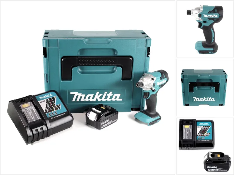 DTD 156 RT1J accu slagmoersleutel 18V 155Nm + 1x oplaadbare accu 5.0Ah + lader + Makpac fra Makita – produktbillede