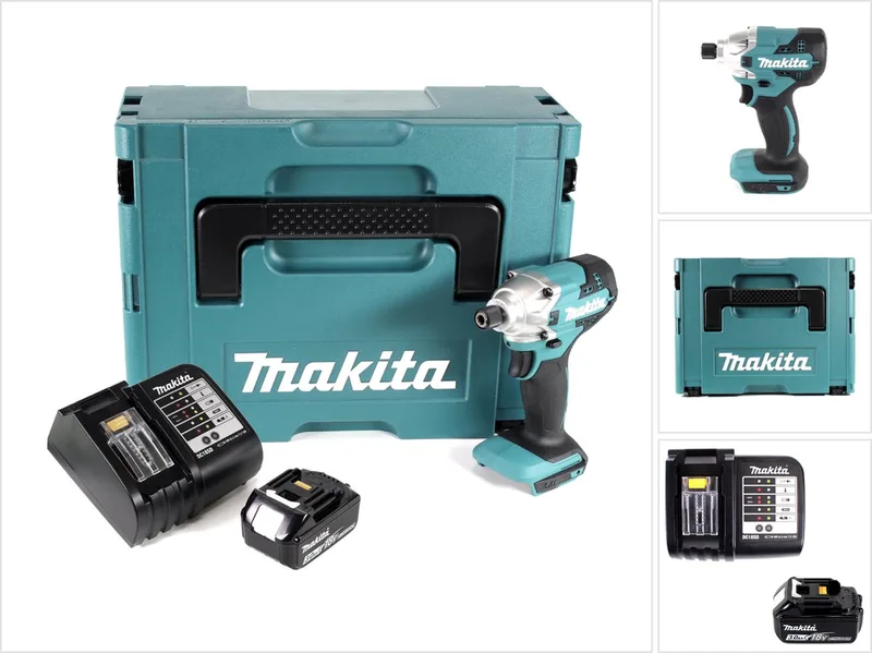 DTD 156 SF1J accu slagmoersleutel 18V 155Nm + 1x oplaadbare accu 3.0Ah + lader + Makpac fra Makita – produktbillede