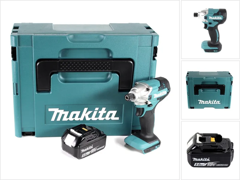 DTD 156 T1J accu slagmoersleutel 18V 155Nm + 1x accu 5,0Ah + Makpac - zonder lader de Makita – image du produit