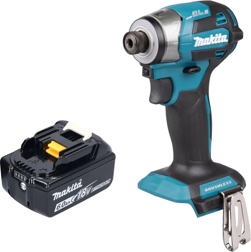 DTD 173 G1 accu slagmoersleutel 18 V 180 Nm 1/4" borstelloos + 1x oplaadbare accu 6,0 Ah - zonder oplader von Makita – Produktbild