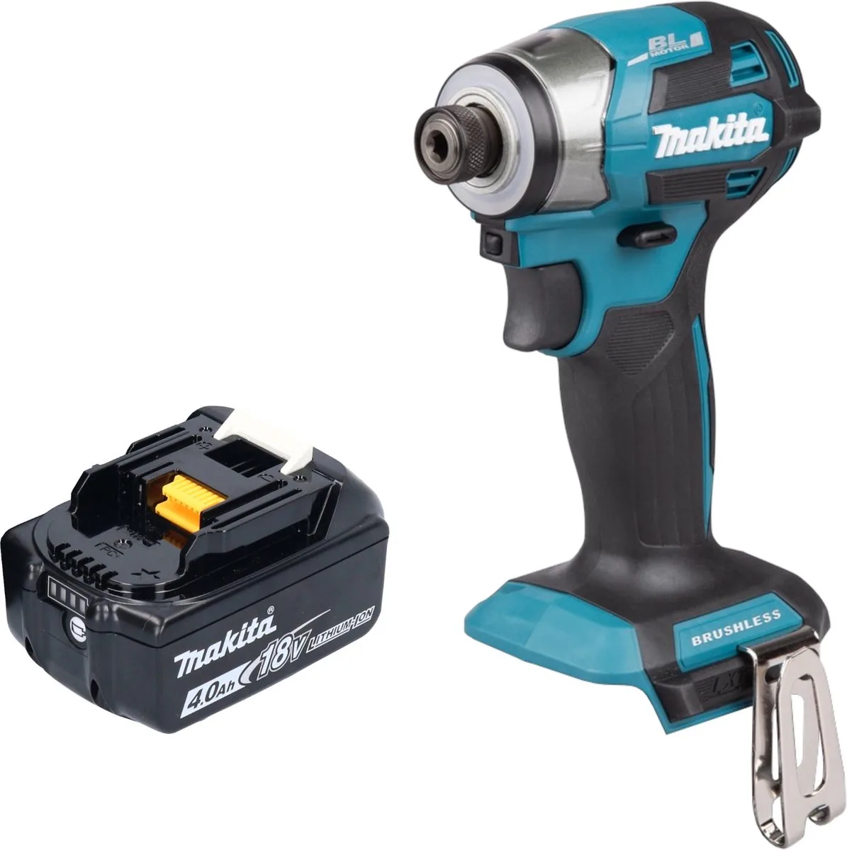 DTD 173 M1 accu slagmoersleutel 18 V 180 Nm 1/4" borstelloos + 1x oplaadbare accu 4,0 Ah - zonder oplader de Makita – image du produit