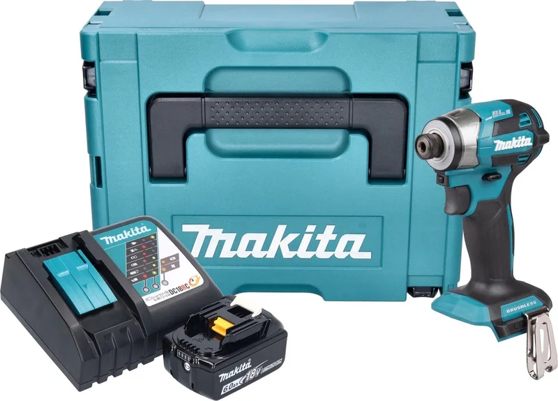 DTD 173 RG1J Accu-slagmoersleutel 18 V 180 Nm 1/4" borstelloos + 1x oplaadbare accu 6.0 Ah + lader + Makpac von Makita – Produktbild