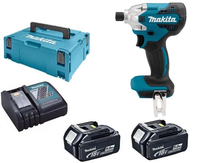 DTD156RTJ Accu slagschroevendraaier 155Nm 18V 5.0Ah in Mbox de Makita, Turquoise – image du produit