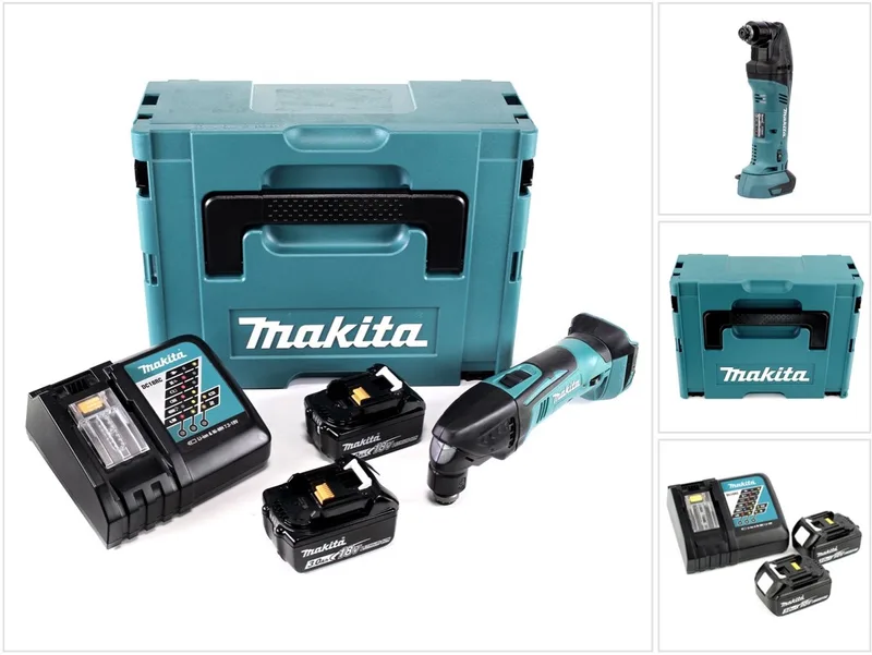 DTM 50 RFJ accu multifunctioneel gereedschap 18V + 2x accu 3,0Ah + lader + Makpac von Makita – Produktbild