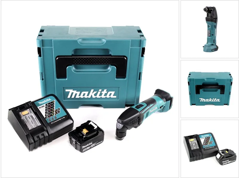 DTM 50 RT1J 18V Li-Ion snoerloos multifunctioneel gereedschap in Makpac + 1x BL 1850 B 5.0 Ah accu + 1x DC18RC lader de Makita – image du produit