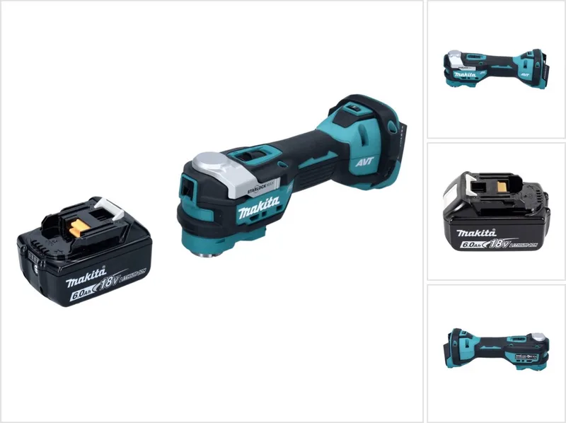DTM 52 G1 accu multifunctioneel gereedschap 18 V Starlock Max Brushless + 1x accu 6,0 Ah - zonder oplader de Makita – image du produit