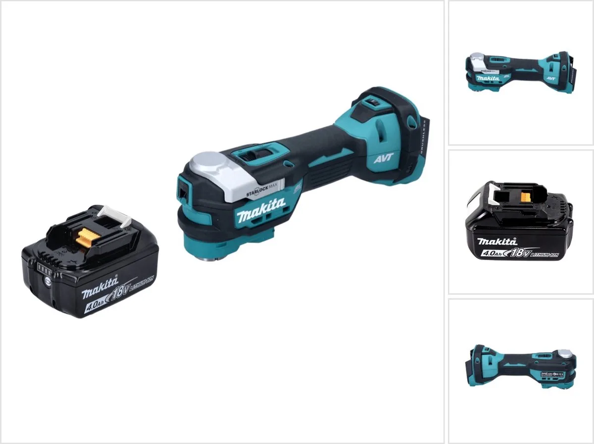 DTM 52 M1 accu multifunctioneel gereedschap 18 V Starlock Max Brushless + 1x accu 4,0 Ah - zonder oplader by Makita – product image