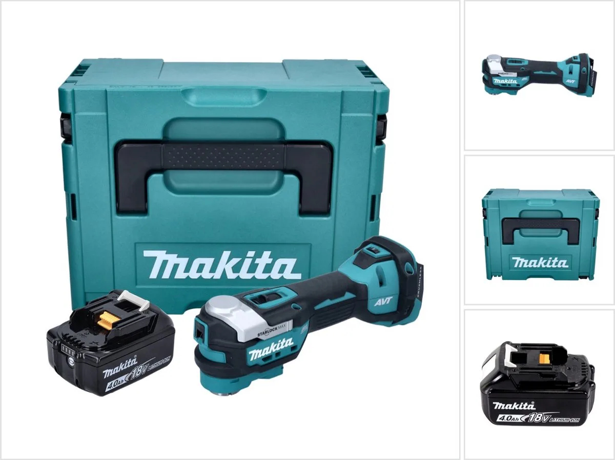 DTM 52 M1J accu multifunctioneel gereedschap 18 V Starlock Max Brushless + 1x accu 4,0 Ah + Makpac - zonder oplader by Makita – product image