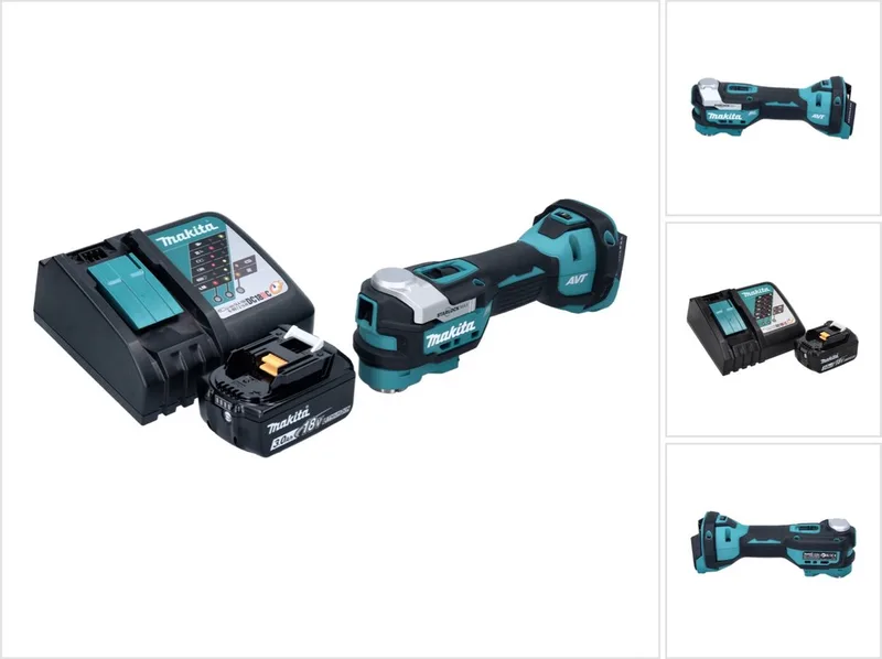 DTM 52 RF1 accu multifunctioneel gereedschap 18 V Starlock Max Brushless + 1x accu 3,0 Ah + oplader van Makita – productafbeelding
