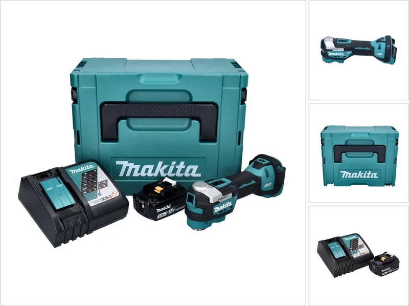 DTM 52 RF1J accu multifunctioneel gereedschap 18 V Starlock Max Brushless + 1x accu 3,0 Ah + oplader + Makpac by Makita – product image