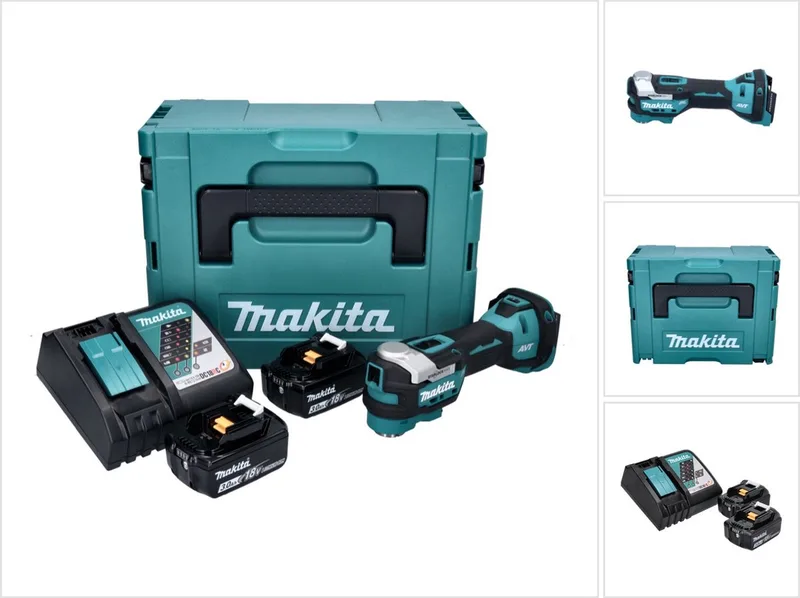 DTM 52 RFJ accu multifunctioneel gereedschap 18 V Starlock Max Brushless + 2x accu 3,0 Ah + oplader + Makpac von Makita – Produktbild