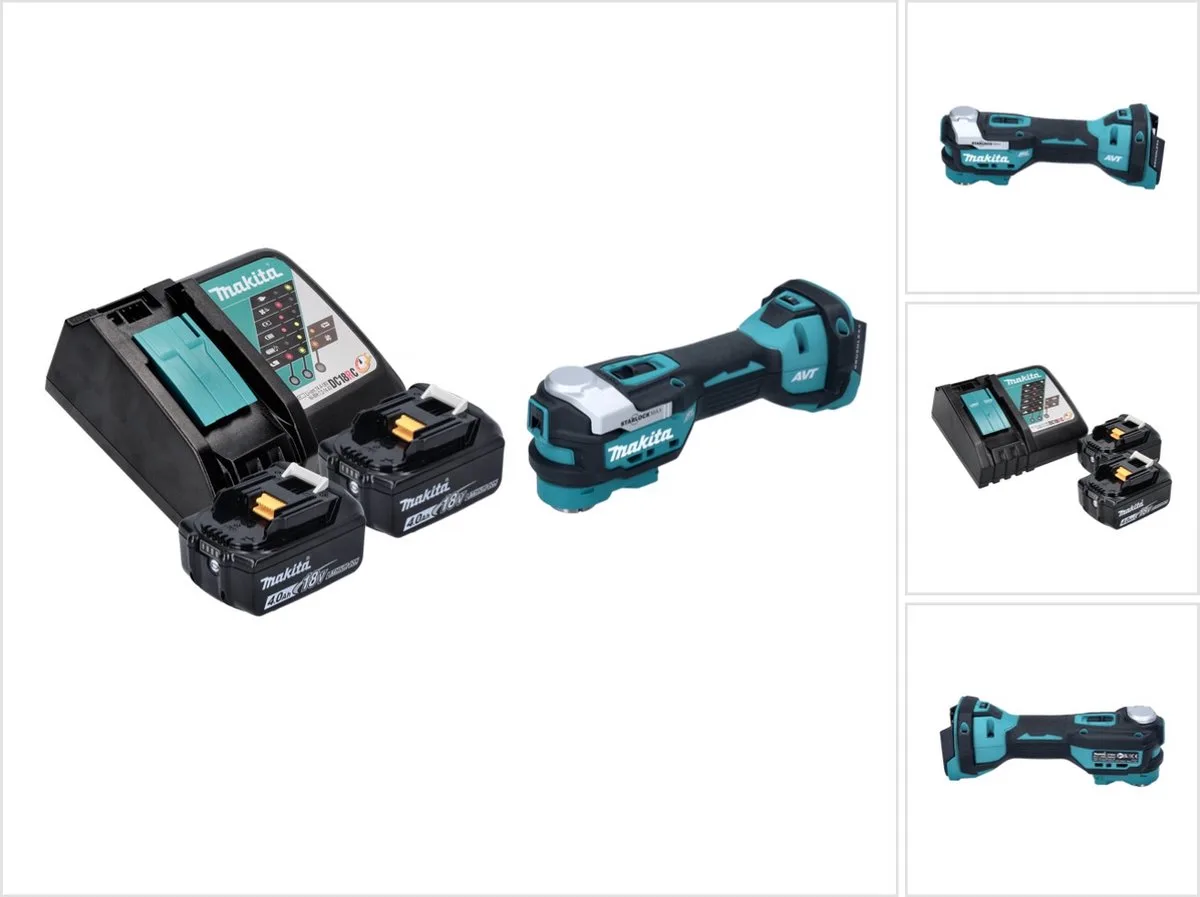 DTM 52 RM accu multifunctioneel gereedschap 18 V Starlock Max Brushless + 2x accu 4,0 Ah + oplader de Makita – image du produit