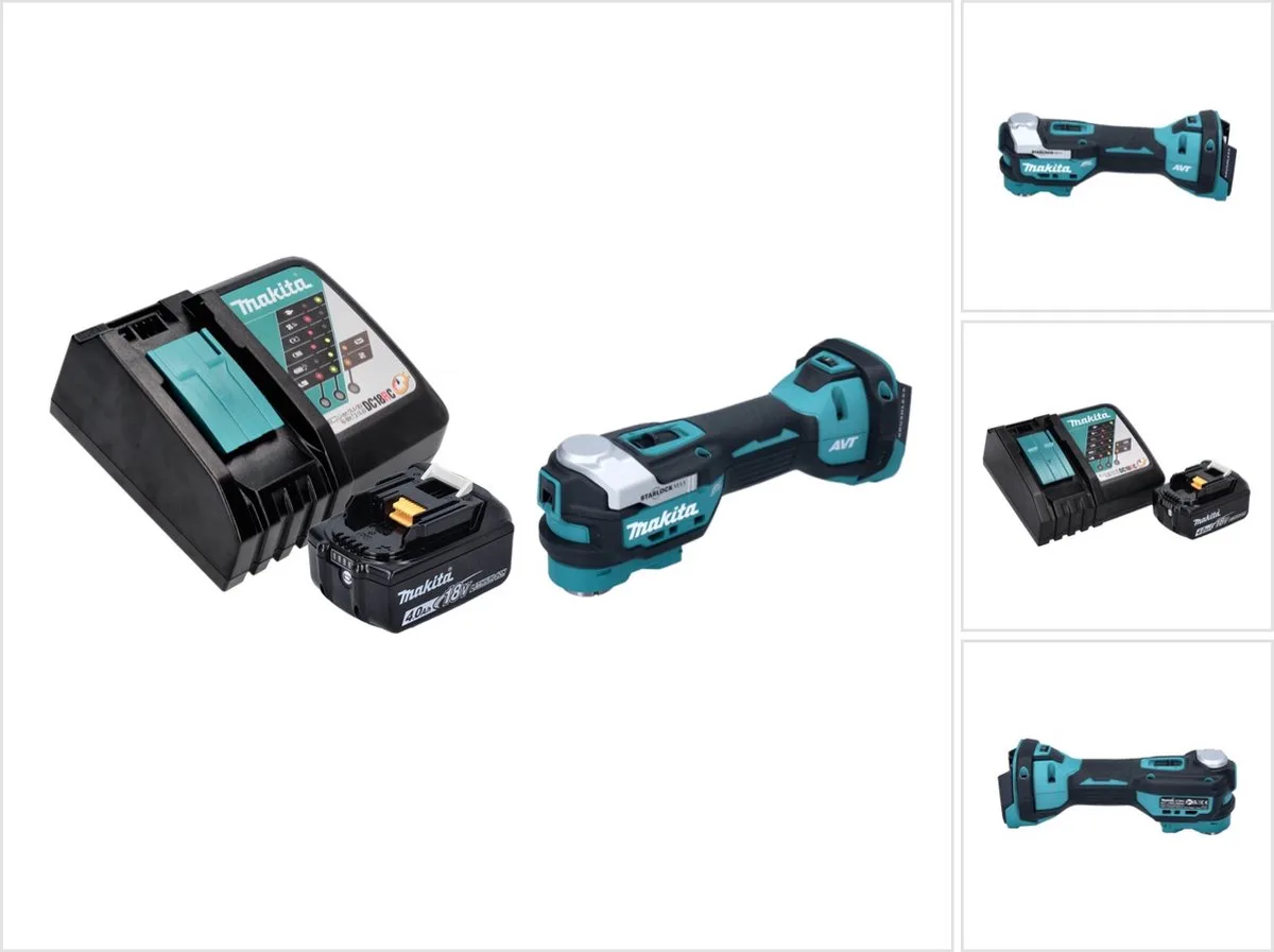 DTM 52 RM1 accu multifunctioneel gereedschap 18 V Starlock Max Brushless + 1x accu 4,0 Ah + oplader de Makita – image du produit