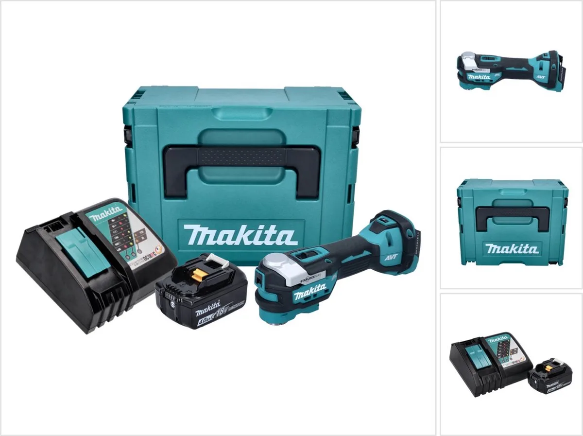 DTM 52 RM1J accu multifunctioneel gereedschap 18 V Starlock Max Brushless + 1x accu 4,0 Ah + oplader + Makpac de Makita – image du produit
