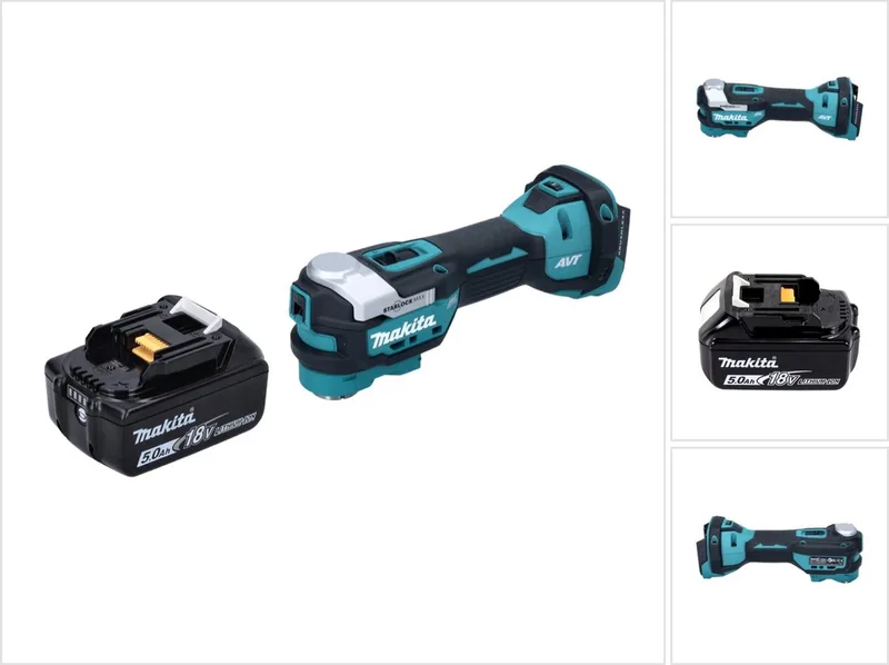 DTM 52 T1 accu multifunctioneel gereedschap 18 V Starlock Max Brushless + 1x accu 5,0 Ah - zonder oplader de Makita – image du produit