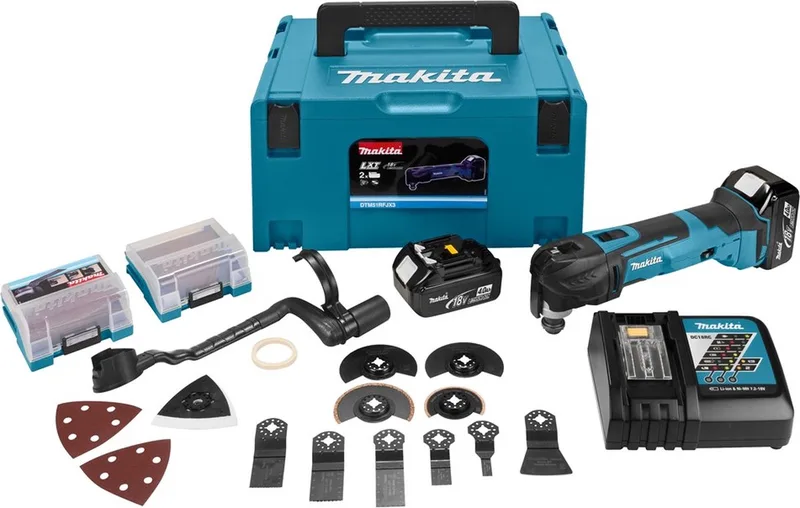 DTM51RMJX3 18V Li-Ion Accu multitool set (2x4.0AH accu) + 42 accessoires - Snelwissel von Makita – Produktbild