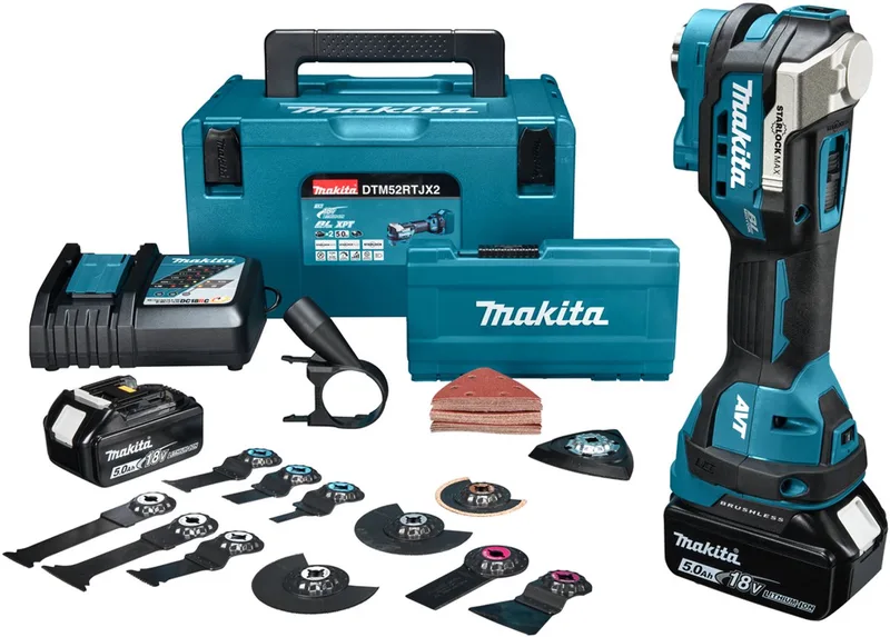 DTM52RTJX2 Accu multitool + accessoires 18V 5.0Ah in Mbox by Makita – product image