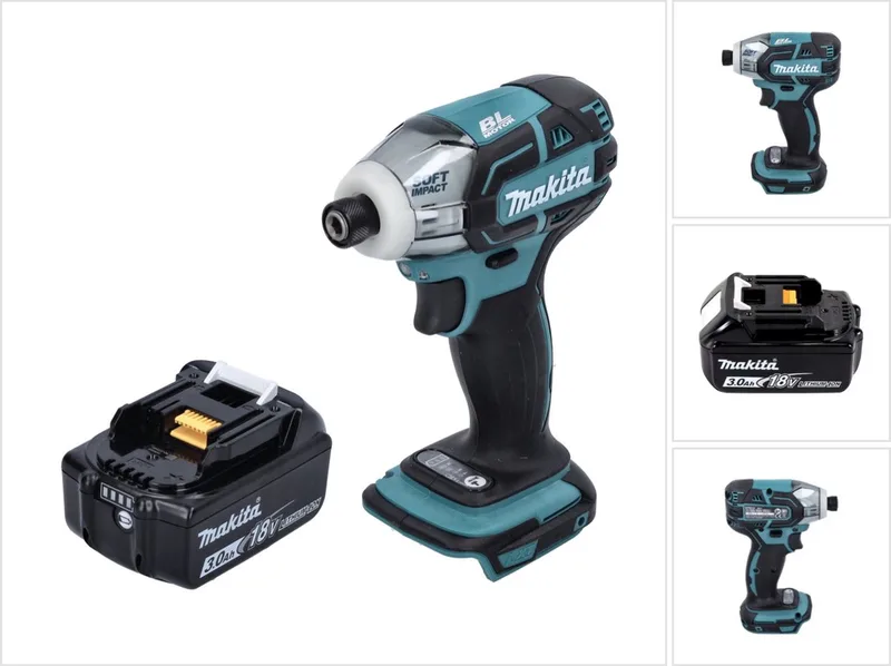DTS 141 F1 accuschroevendraaier 18 V 40 Nm 1/4" borstelloos + 1x oplaadbare accu 3.0 Ah - zonder oplader de Makita – image du produit