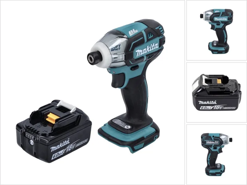 DTS 141 G1 accuschroevendraaier 18 V 40 Nm 1/4" borstelloos + 1x oplaadbare accu 6.0 Ah - zonder oplader de Makita – image du produit