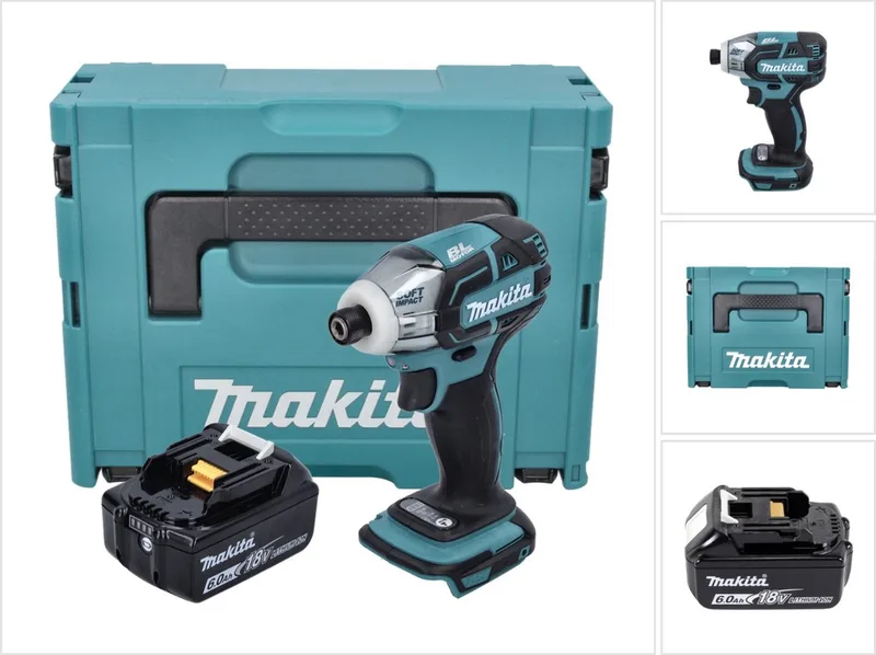 DTS 141 G1J accuschroevendraaier 18 V 40 Nm 1/4" borstelloos + 1x accu 6.0 Ah + Makpac - zonder lader de Makita – image du produit