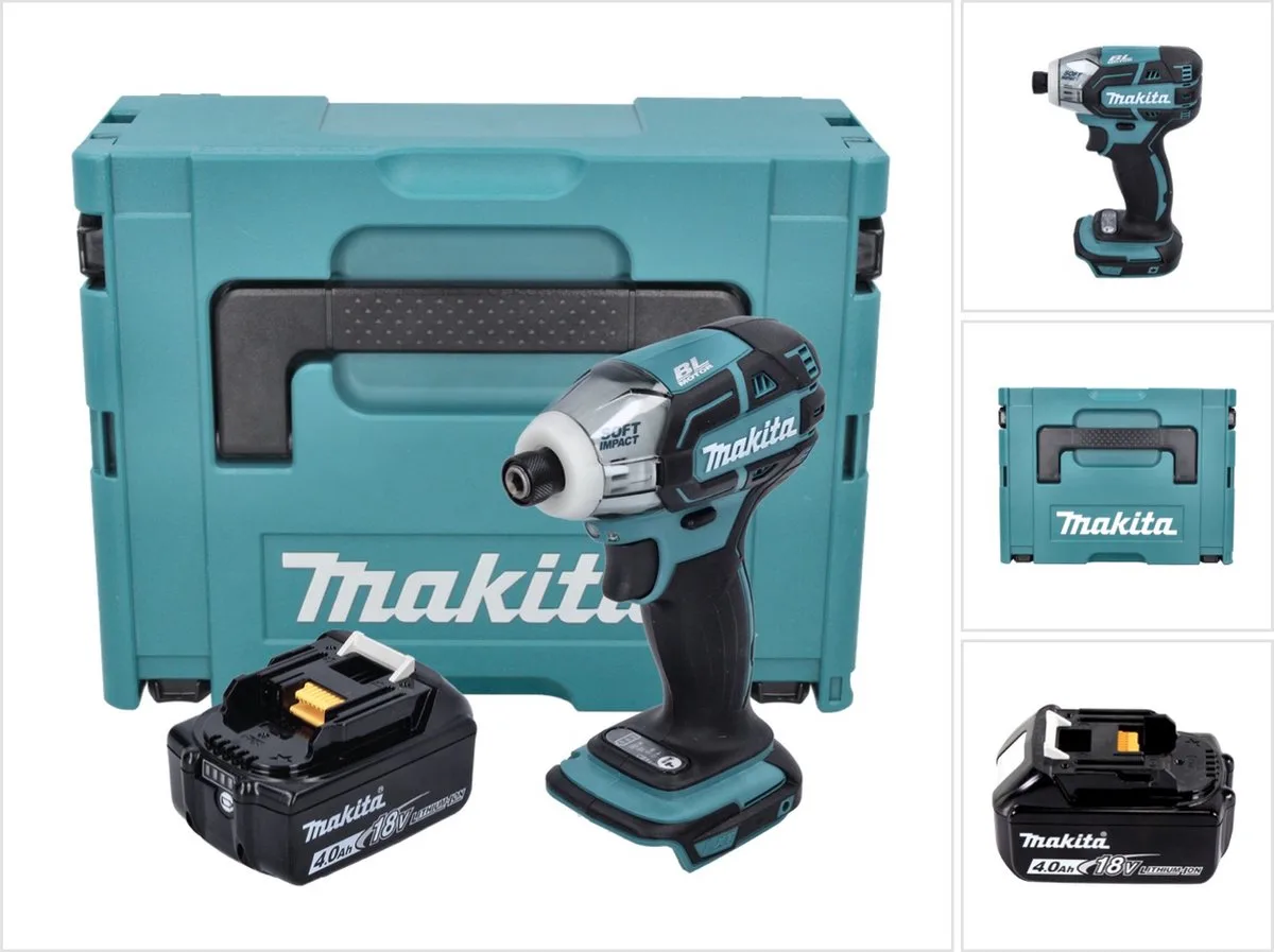 DTS 141 M1J accuschroevendraaier 18 V 40 Nm 1/4" borstelloos + 1x accu 4.0 Ah + Makpac - zonder lader de Makita – image du produit