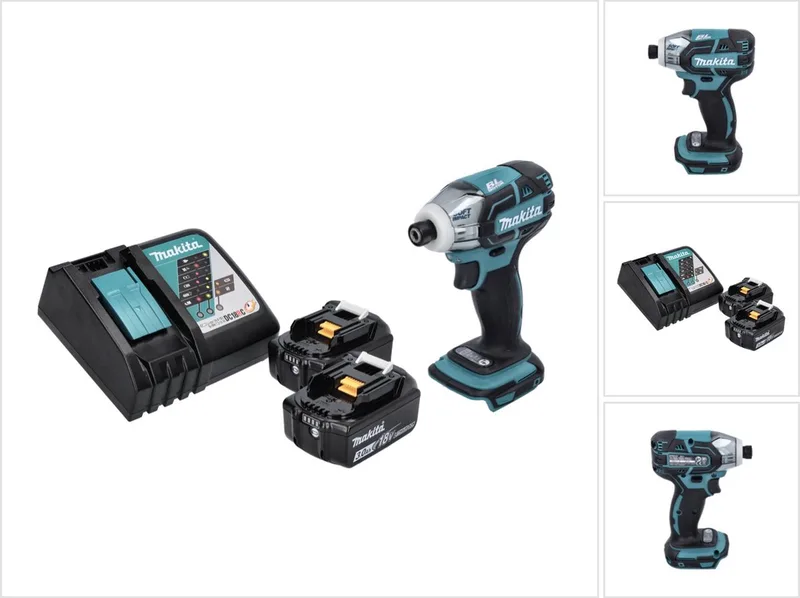 DTS 141 RF accuschroevendraaier 18 V 40 Nm 1/4" borstelloos + 2x accu 3.0 Ah + lader von Makita – Produktbild