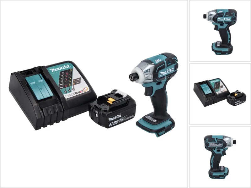 DTS 141 RF1 accuschroevendraaier 18 V 40 Nm 1/4" borstelloos + 1x oplaadbare accu 3.0 Ah + lader van Makita – productafbeelding