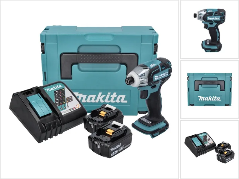 DTS 141 RFJ accuschroevendraaier 18 V 40 Nm 1/4" borstelloos + 2x accu 3.0 Ah + lader + Makpac von Makita – Produktbild