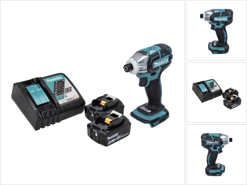DTS 141 RG accuschroevendraaier 18 V 40 Nm 1/4" borstelloos + 2x accu 6.0 Ah + lader de Makita – image du produit