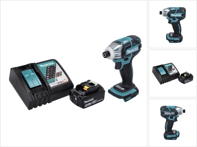 DTS 141 RG1 accuschroevendraaier 18 V 40 Nm 1/4" borstelloos + 1x oplaadbare accu 6.0 Ah + lader de Makita – image du produit