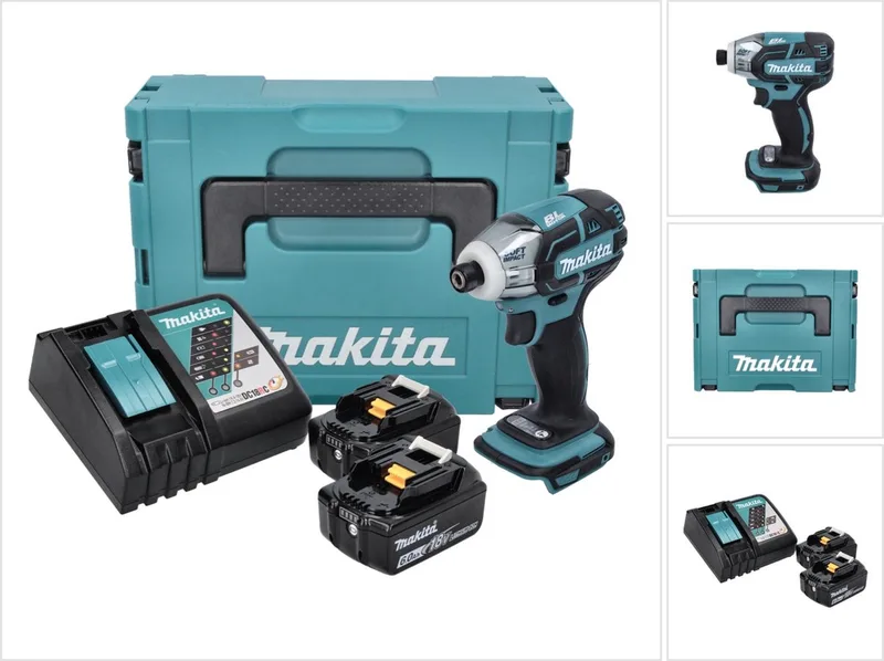 DTS 141 RGJ accuschroevendraaier 18 V 40 Nm 1/4" borstelloos + 2x accu 6.0 Ah + lader + Makpac de Makita – image du produit