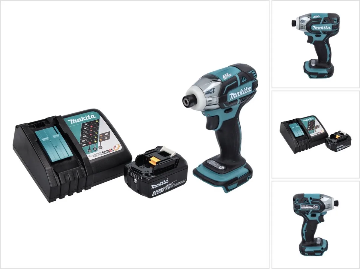 DTS 141 RM1 accuschroevendraaier 18 V 40 Nm 1/4" borstelloos + 1x oplaadbare accu 4.0 Ah + lader by Makita – product image