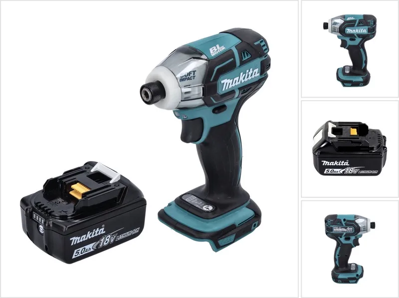 DTS 141 T1 accuschroevendraaier 18 V 40 Nm 1/4" borstelloos + 1x oplaadbare accu 5.0 Ah - zonder oplader de Makita – image du produit