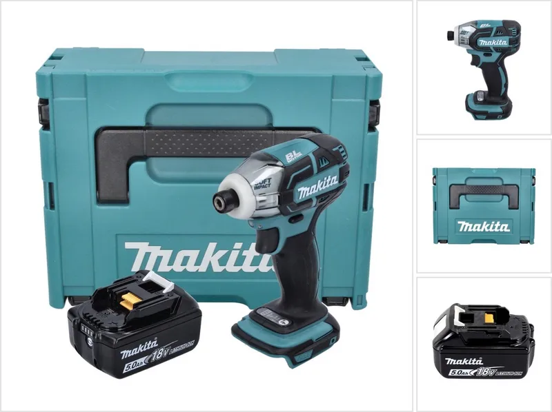 DTS 141 T1J accuschroevendraaier 18 V 40 Nm 1/4" borstelloos + 1x oplaadbare accu 5.0 Ah + Makpac - zonder oplader de Makita – image du produit