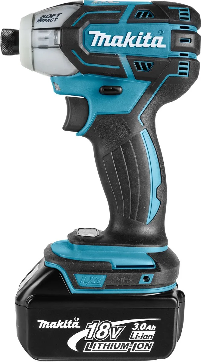DTS141RFJ 18V Li-Ion accu impuls slagschroevendraaier set (2x 3.0Ah accu) in Mbox - koolborstelloos de Makita, Bleu – image du produit