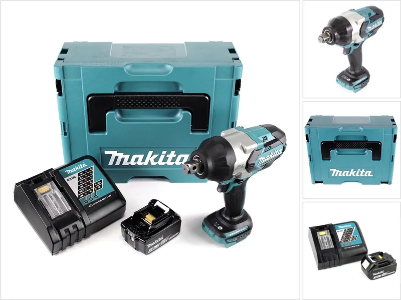 DTW 1001 RF1J accu slagmoersleutel 18V 3/4" 1050Nm borstelloos + 1x oplaadbare accu 3.0Ah + lader + Makpac von Makita – Produktbild
