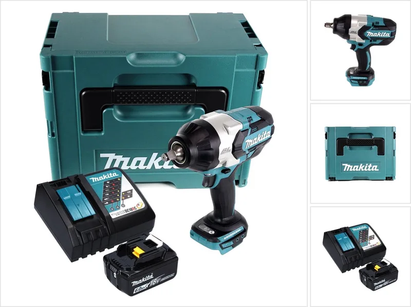 DTW 1002 RG1J accu slagmoersleutel 18 V 1000 Nm 1/2" borstelloos + 1x oplaadbare accu 6.0 Ah + lader + Makpac de Makita – image du produit
