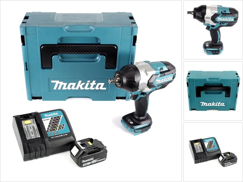 DTW 1002 RT1J accu slagmoersleutel 1/2" 18V 1000Nm borstelloos + 1x oplaadbare accu 5.0Ah + lader + Makpac von Makita – Produktbild