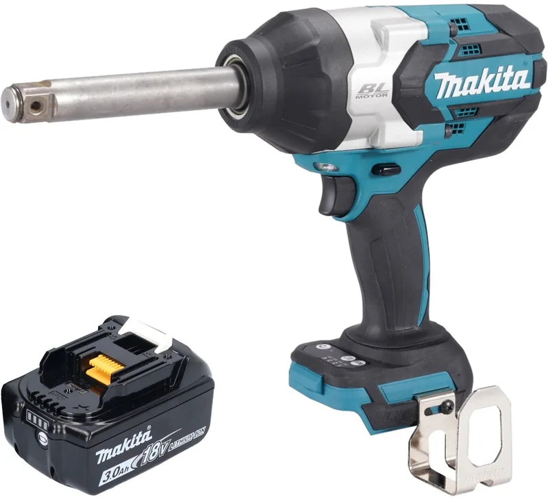 DTW 1005 F1 accu slagmoersleutel 18 V 1360 Nm 3/4" borstelloos + 1x oplaadbare accu 3.0 Ah - zonder oplader fra Makita – produktbillede