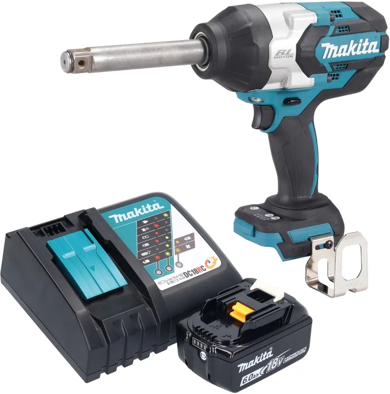 DTW 1005 RG1 accu slagmoersleutel 18 V 1360 Nm 3/4" borstelloos + 1x oplaadbare accu 6.0 Ah + lader de Makita – image du produit