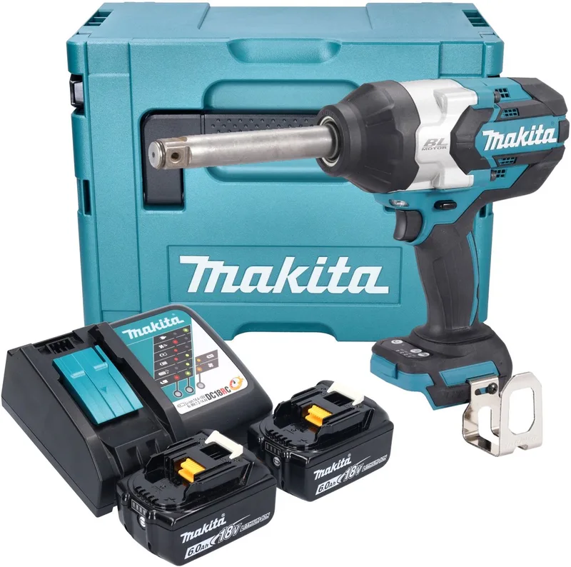 DTW 1005 RGJ accu slagmoersleutel 18 V 1360 Nm 3/4" borstelloos + 2x oplaadbare accu 6.0 Ah + lader + Makpac de Makita – image du produit
