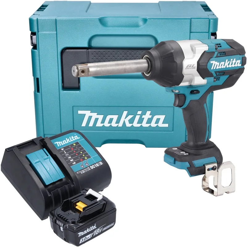DTW 1005 SF1J accu slagmoersleutel 18 V 1360 Nm 3/4" borstelloos + 1x oplaadbare accu 3.0 Ah + lader + Makpac von Makita – Produktbild