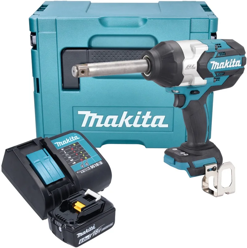 DTW 1005 SG1J accu slagmoersleutel 18 V 1360 Nm 3/4" borstelloos + 1x oplaadbare accu 6.0 Ah + lader + Makpac de Makita – image du produit